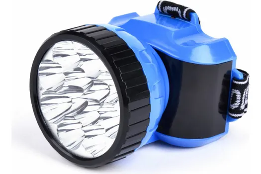 Аккумуляторный налобный фонарь 12 LED Smartbuy, синий, заряд от 220в (SBF-26-B)/120 [SBF-26-B] {SBF-26-B}