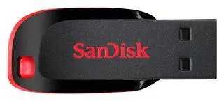 Флешка 64Gb USB 2.0 Sandisk Cruzer Blade, черный/красный (SDCZ50-064G-B35)