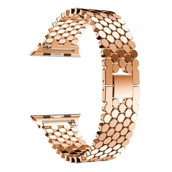 Ремешок для Apple Watch Ultra 49 мм 10 9 8 7 6 45 мм 41 мм ремешок для часов IWatch 44 мм 40 мм 42 мм 46 мм браслет из нержавеющей стали с рыбьей чешуей iwatch 1-2-3 42mm чёрный