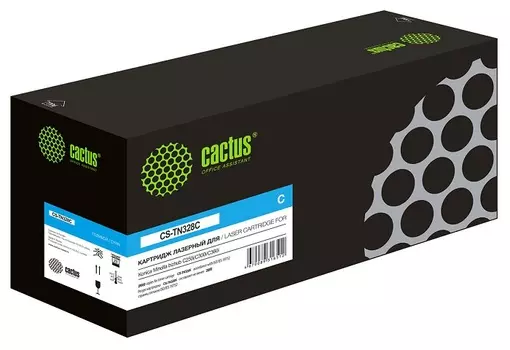 Картридж Cactus CS-TN328C лазерный, TN328C голубой 28000стр., для Konica Minolta bizhub C250i/C300i/