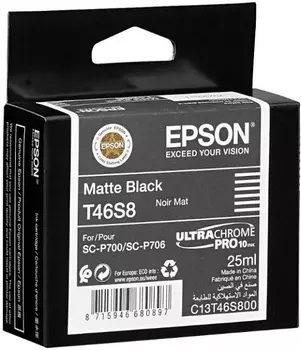 Картридж Epson C13T46S800 Singlepack MatteBlack T46S8 UltraChromePro10 ink 25ml