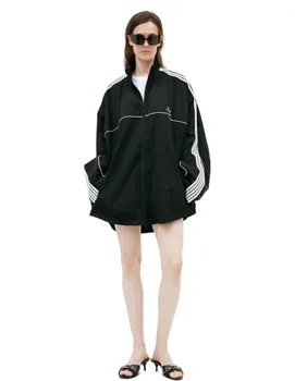 Black jacket with stripes