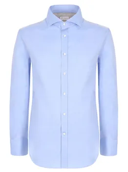 Рубашка Slim Fit хлопковая BRUNELLO CUCINELLI