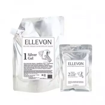 альгинатная маска премиум с серебром ellevon silver premium modeling mask