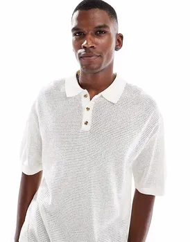 Поло из тонкого трикотажа Cotton On цвета «кремовый» Cotton:On