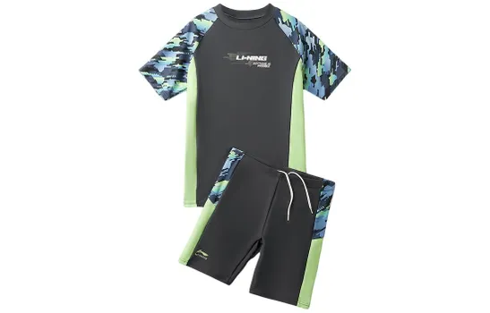 Детский детский купальник Lining, зеленый