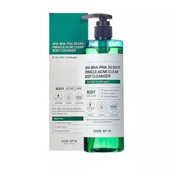 Гель очищающий д/тела с кислотами Aha bha pha 30 days miracle acne clear Some By Mi 400г