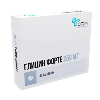 Глицин Форте таблетки защечные и подъязычные 250мг 30шт