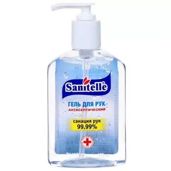 Гель Sanitelle (Санитель) для рук антисептический без отдушки с витамином Е фл. 250мл