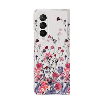 Чехол для Samsung Galaxy Z Fold 4 3, маленький браслет с цветочной росписью, прозрачный противоударный жесткий чехол для Samsung Zfold4 Fold3, чехол For Samsung Z Fold 3