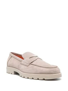 Santoni замшевые мокасины