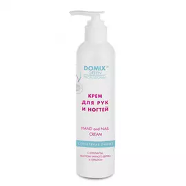Крем для ухода за кожей Domix Green для рук и ногтей с кератином и маслом чайного дерева и наносеребром 250 мл