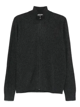Кардиган в рубчик Corneliani, серый
