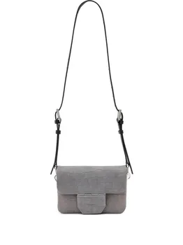 Сумка с тиснением под кожу крокодила AllSaints, синий
