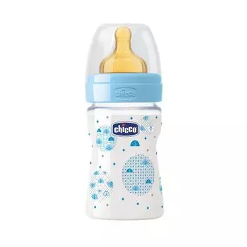 Бутылочка Chicco (Чикко) Well-Being Boy с латексной соской от 0 мес. 150 мл
