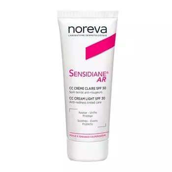 CC-Крем для чувствительной и склонной к покраснению кожи лица SPF30 Sensidiane AR Noreva/Норева 40мл тон Светлый