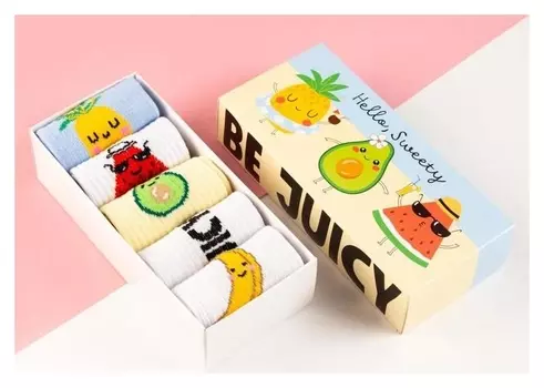 Набор женских носков Kaftan "Be Juicy" 5 пар, р. 36-39 (23-25 см)