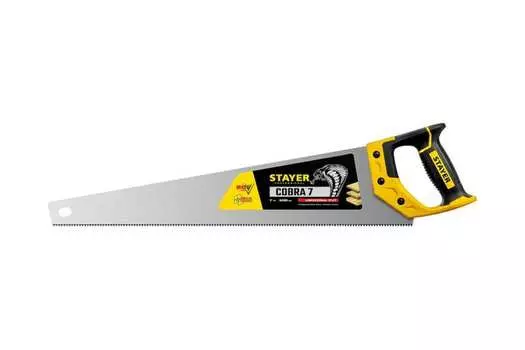 Ножовка универсальная STAYER PROFESSIONAL COBRA-7, шаг зубьев 3.5 мм, длина полотна 500 мм (1510-50)