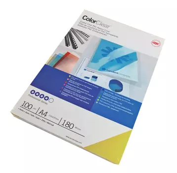 Обложки для переплета ColorClear A4, пвх, 180г/м², 100шт., зеленые, GBC (CE011840E)
