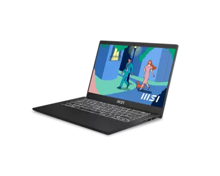 Ноутбук MSI Modern 14 14" IPS 1920x1080, Intel Core i3 1215U 1.2 ГГц, 8Gb RAM, 256Gb SSD, без OC, черный (9S7-14J112-027)