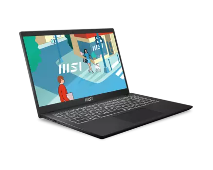 Ноутбук MSI Modern 15H 15.6" IPS 1920x1080, Intel Core i7 13700H 2.4 ГГц, 16Gb RAM, 512Gb SSD, W11Pro, черный (9S7-15H411-099)