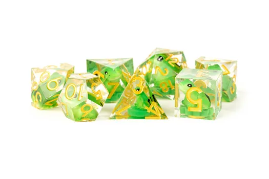 Аксессуары Metallic Dice Games Sharp-Edge Polyhedral Set: Frog (7)