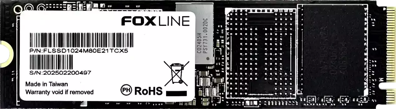 Внутренний SSD диск FOXLINE X5-E21T 1024GB, M.2 (FLSSD1024M80E21TCX5)
