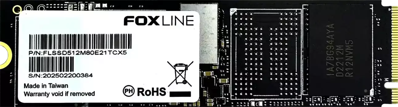 Внутренний SSD диск FOXLINE X5-E21Т 512GB, M.2 (FLSSD512M80E21TCX5)