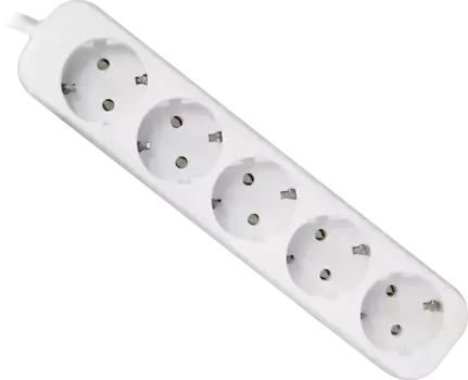 Удлинитель с заземлением DEFENDER E518 1,8м White (99229)