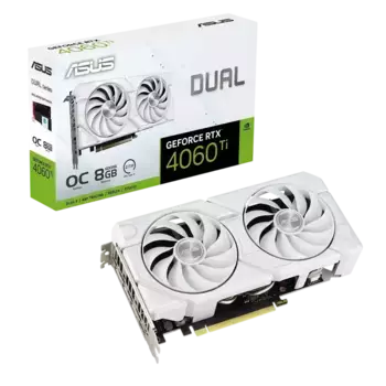 Видеокарта ASUS GeForce RTX 4060 Ti Dual EVO White OC 8G (90YV0J4B-M0NA00)
