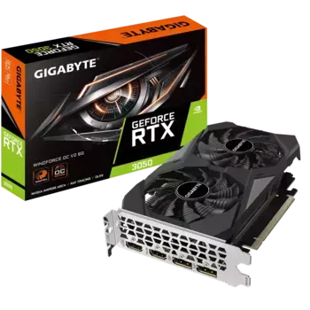 Видеокарта GIGABYTE GeForce RTX 3050 WindForce OC V2 6G (GV-N3050WF2OCV2-6GD)