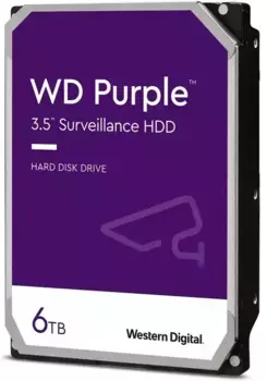 Внутренний HDD диск WD Purple Surveillancer 6TB, SATA3, 3.5" (WD64PURZ)