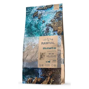 Rawival Gifts of Land & Sea сухой корм для котят, с курицей и рыбой повседневный супер премиум с клетчаткой для котят с рыбой для всех пород мешок Импортный корм 1 уп. х 1 шт. х 5 кг