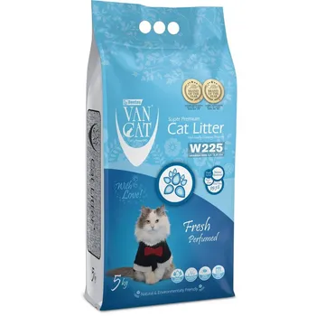 Van Cat Fresh наполнитель для кошек, 100% натуральный, комкующийся, без пыли, с ароматом весенней свежести - 5 кг супер премиум Турция 1 уп. х 1 шт. х 5 кг