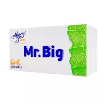 салфетки бумажные МЯГКИЙ ЗНАК Mr.Big, белые, 1сл 250шт