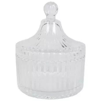 Сахарница с крышкой Ribbed, 12 см, стекло