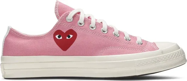 Кроссовки Converse Comme des Garons PLAY x Chuck 70 Low Bright Pink, розовый