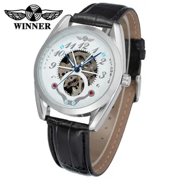 Мужские часы Winner Business Machine с полым ремешком, полностью автоматические часы