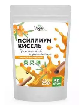 Yappi, Псиллиум кисель без сахара и крахмала, с облепихой, порошок, 250 г