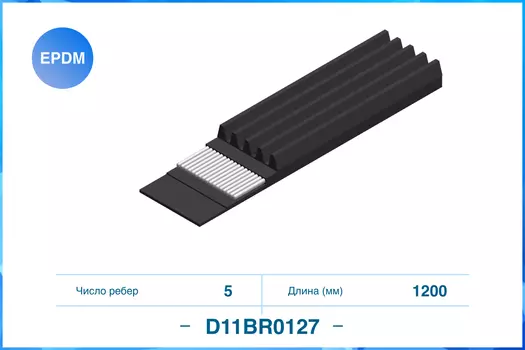 5PK1200, ПОЛИКЛИНОВЫЙ РЕМЕНЬ (EPDM)