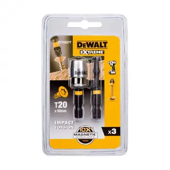 Биты DeWalt T20 с магнитным держателем 50мм DT70537T-QZ