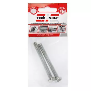 Болт DIN933 с шестигранной головкой оцинк. М8х60 2 шт - пакет Tech-Krep 126511