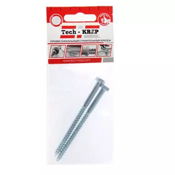 Болт DIN 571 сантехнический оцинк 10х60 2 шт - пакет Tech-Krep 103881