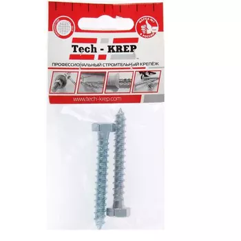Болт DIN 571 сантехнический оцинк 8х60 2 шт - пакет Tech-Krep 102588