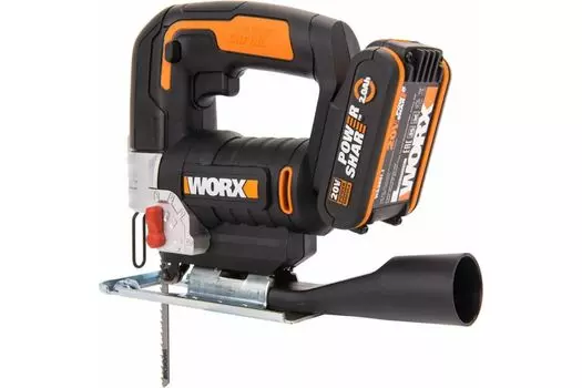 Аккумуляторный лобзик WORX WX543, 20В, 2 Ач х1, кейс