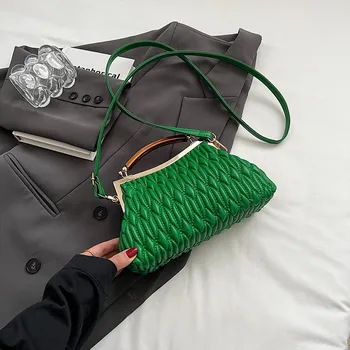 Маленькие сумки через плечо из искусственной кожи с короткой ручкой для женщин, модная женская сумка-тоут 2024, женские сумки и кошельки серебряный