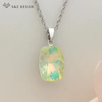 Модное прямоугольное красочное ожерелье с кристаллами для женщин, свадебное элегантное ювелирное изделие цвета розового золота, подарок