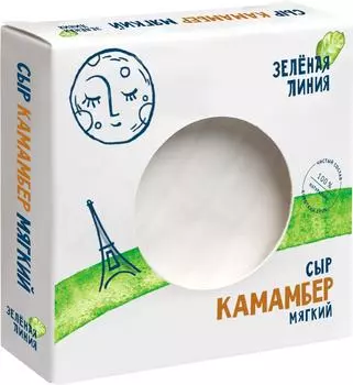 Сыр Зеленая линия Камамбер с белой плесенью 50% 150г