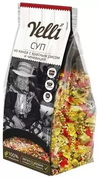 Суп Yelli Из киноа с красным рисом и чечевицей 250г