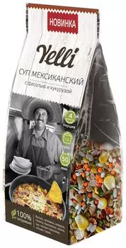Суп Yelli Мексиканский с фасолью и кукурузой 120г